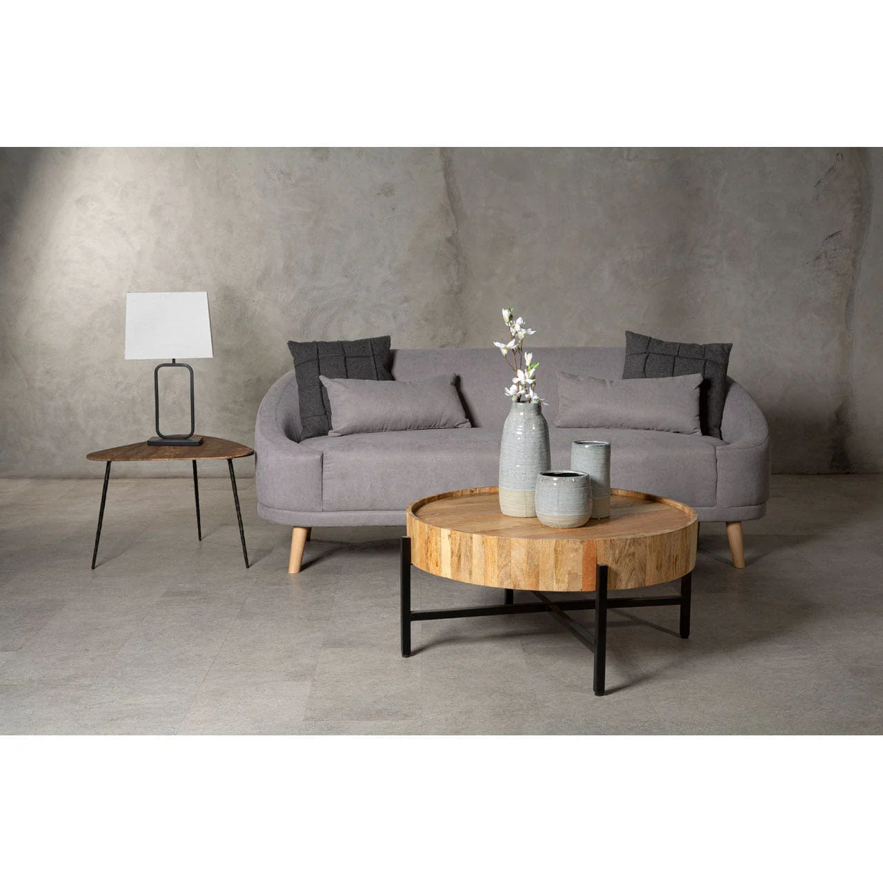 Holland Grey Linen Sofa - Image 5