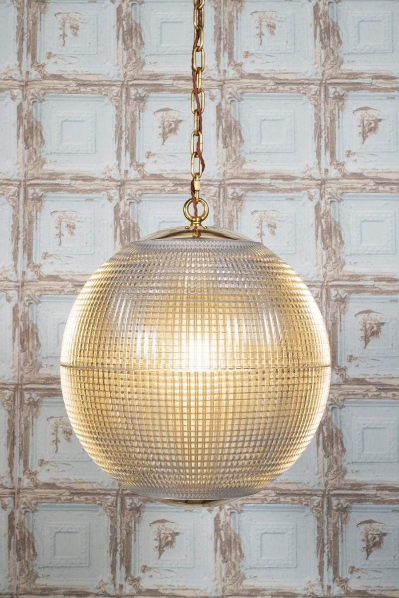 Hollen Globe Brass Glass Large Pendant Light - Image 2