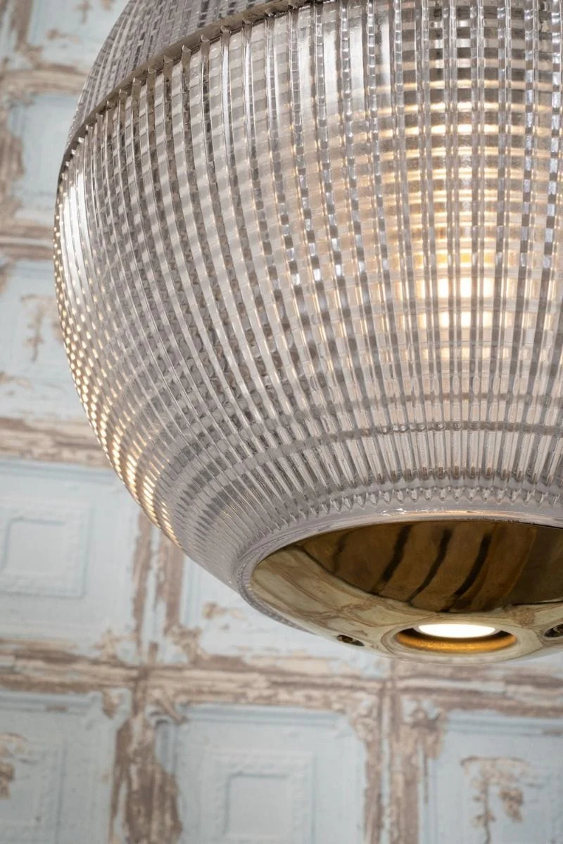 Hollen Globe Brass Glass Large Pendant Light - Image 5