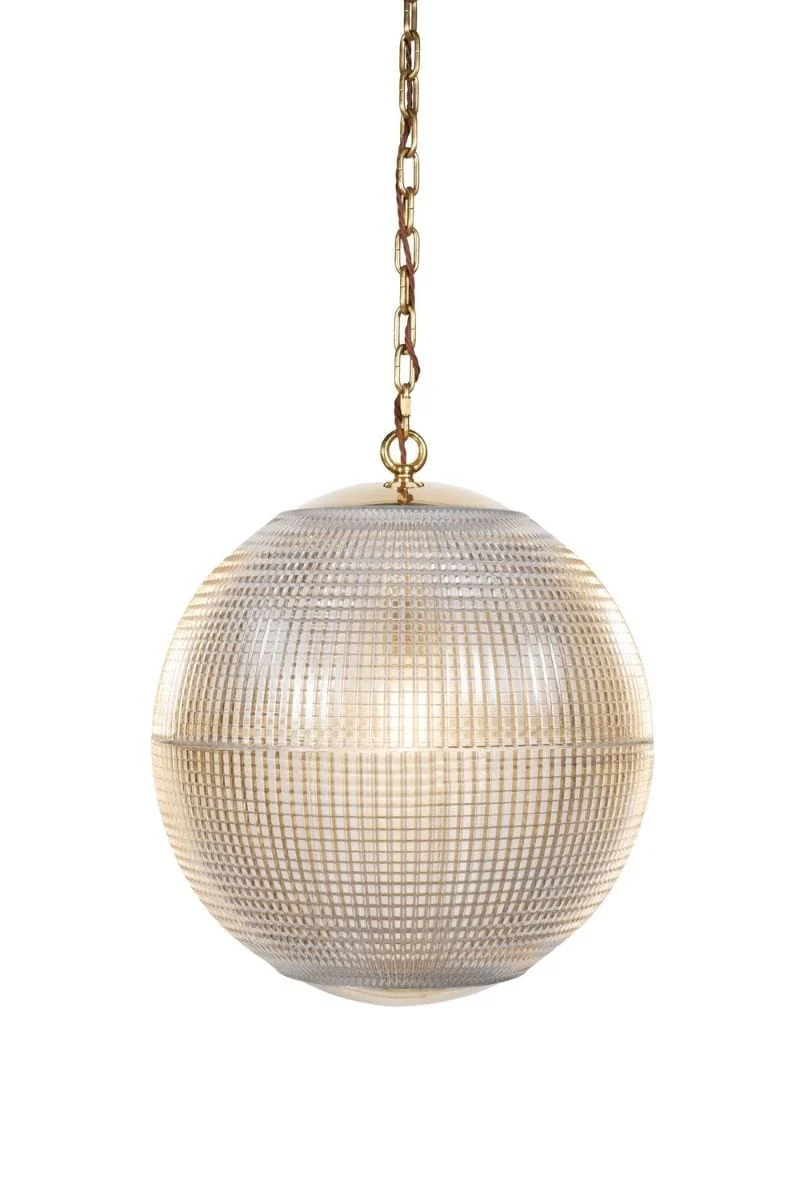 Hollen Globe Brass Glass Large Pendant Light - Image 8