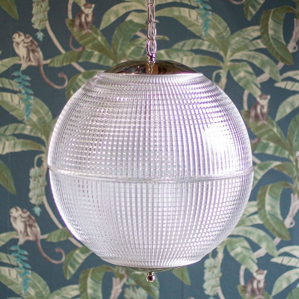 Hollen Globe Nickel Glass Large Pendant Light - Image 5