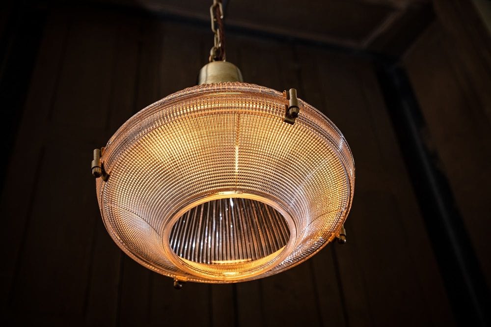 Hollen Polished Brass Brimmed Dome Breakfast Bar Pendant Light - Image 3