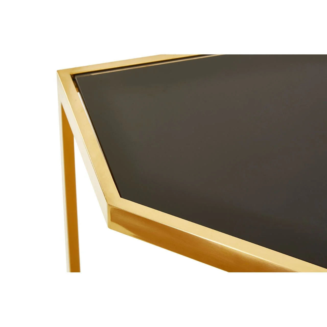 Horizon Black Tempered Glass Console Table - Image 2