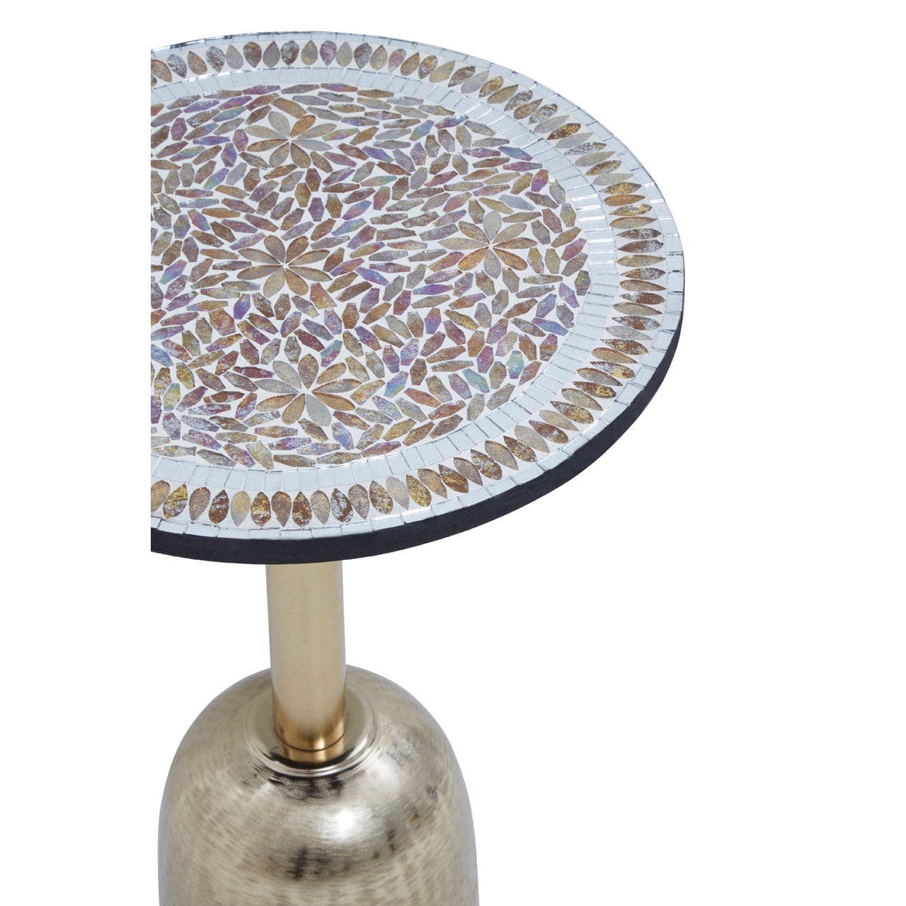 Inventivo Mosaic Top Gold Base Side Table - Image 2