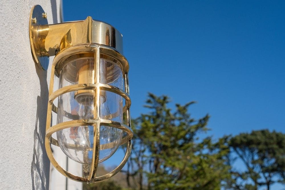 Kemp IP66 Rated Polished Brass Wall Light - The Outdoor & Bathroom Collection - Image 3