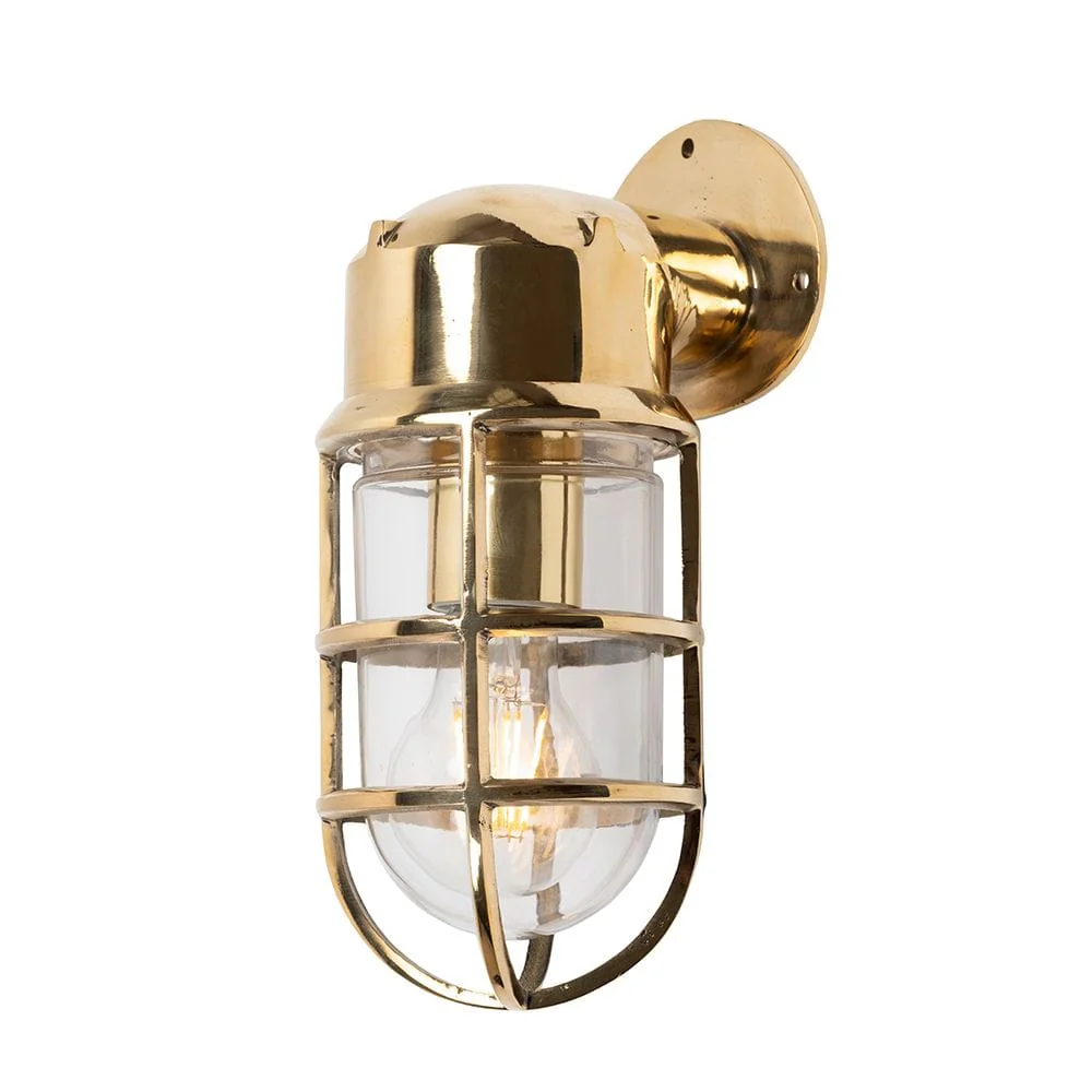 Kemp IP66 Rated Polished Brass Wall Light - The Outdoor & Bathroom Collection - Image 4