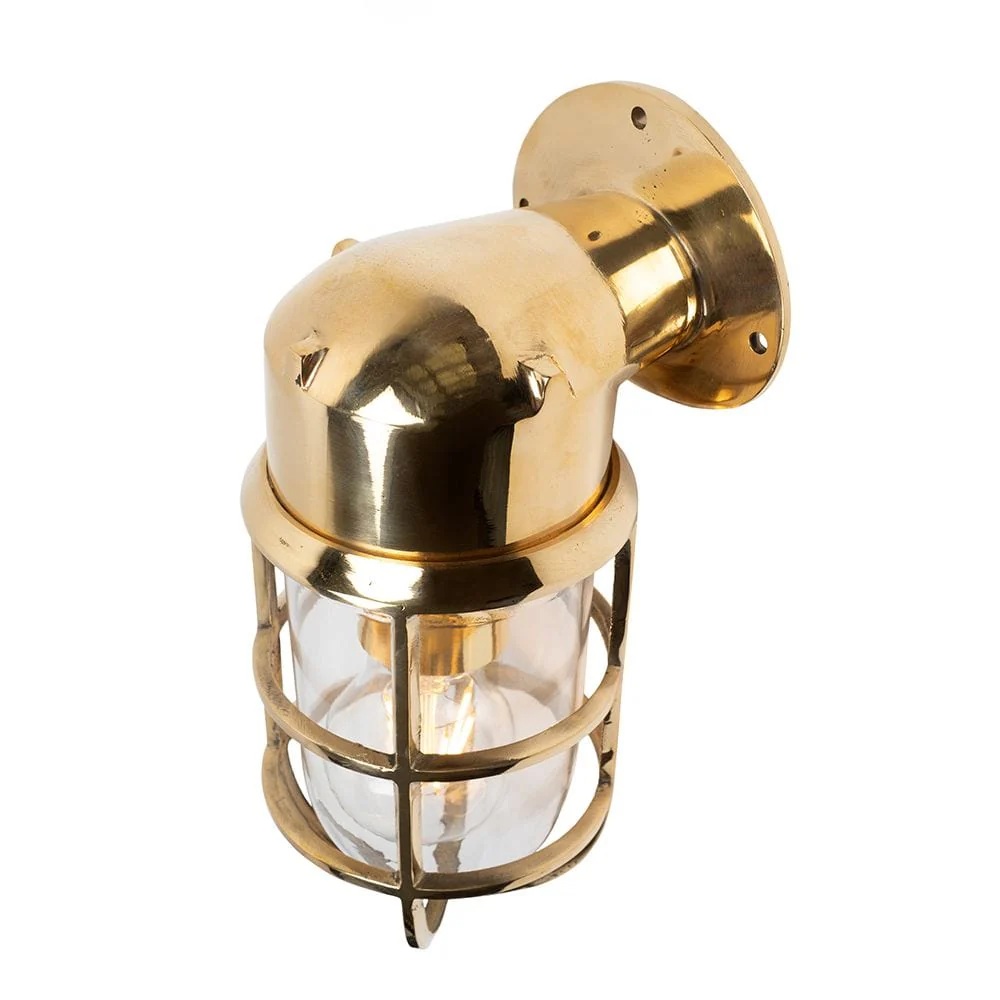 Kemp IP66 Rated Polished Brass Wall Light - The Outdoor & Bathroom Collection - Image 6
