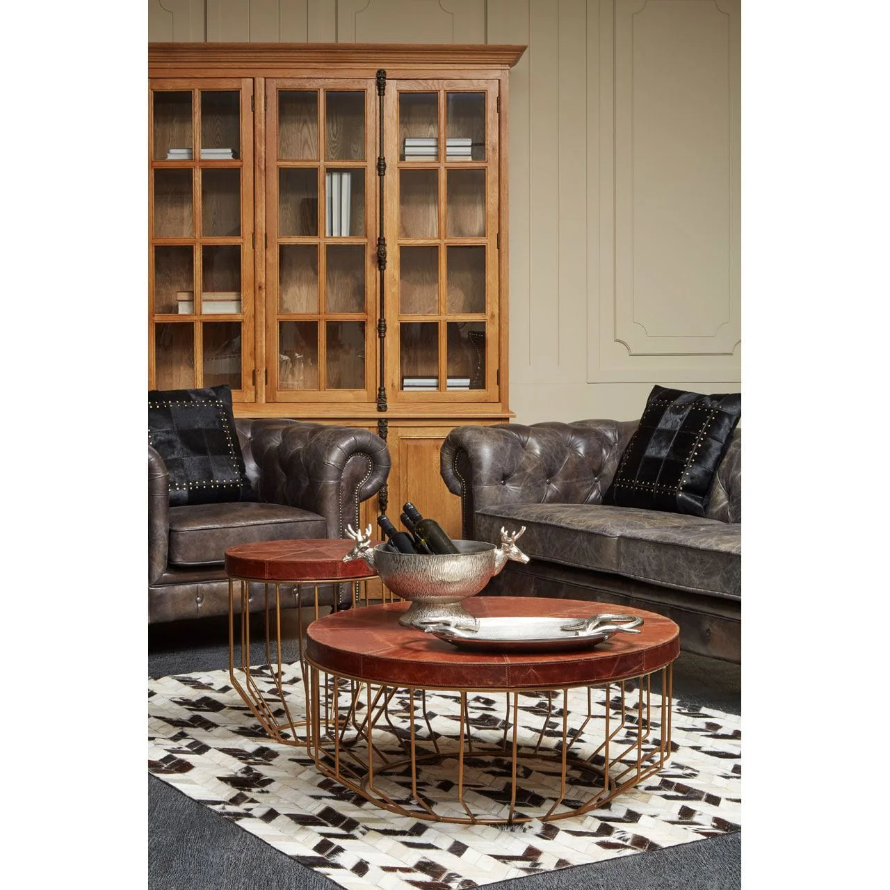 Kensington Townhouse Brown Round Coffee Table - Image 2
