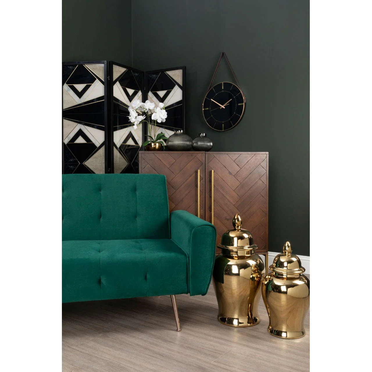 Kensington Townhouse Small Gold Ceramic Jar - Image 2