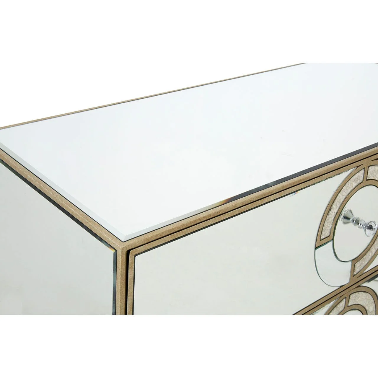 Knightsbridge Cabinet Wiith 3 Doors & 3 Drawers - Mirrored Glass - Image 2