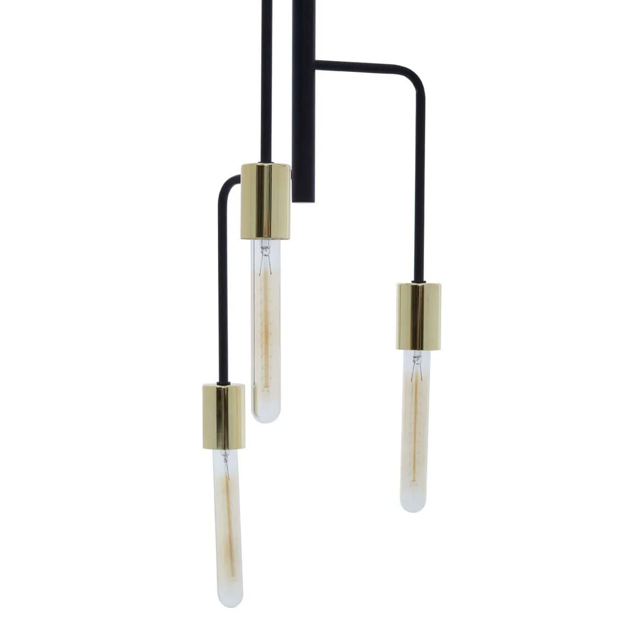 Lagona 3 Bulb Gold And Black Pendant Light - Image 2