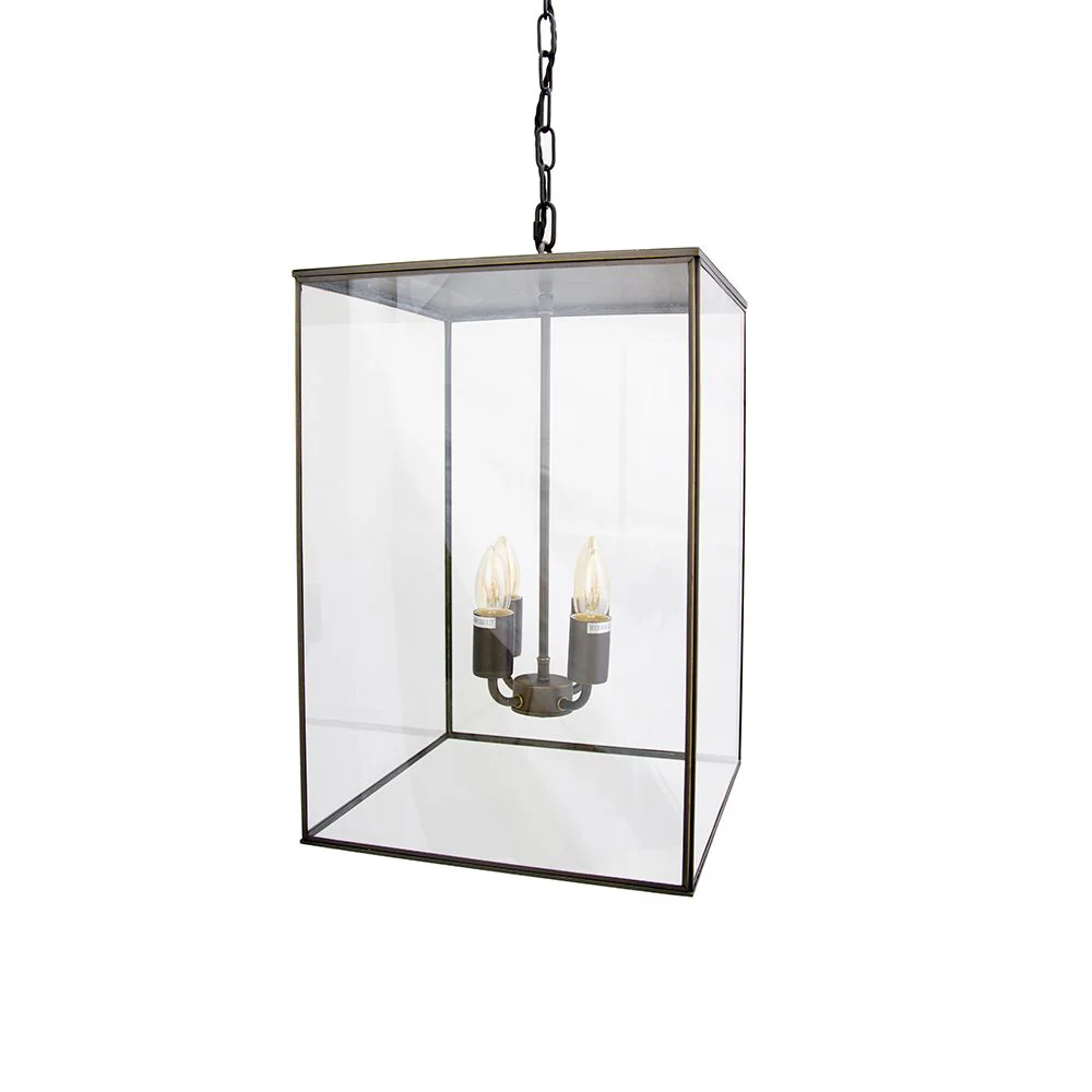 Langdon Lantern Pendant Light Medium Blackened Brass - Image 2