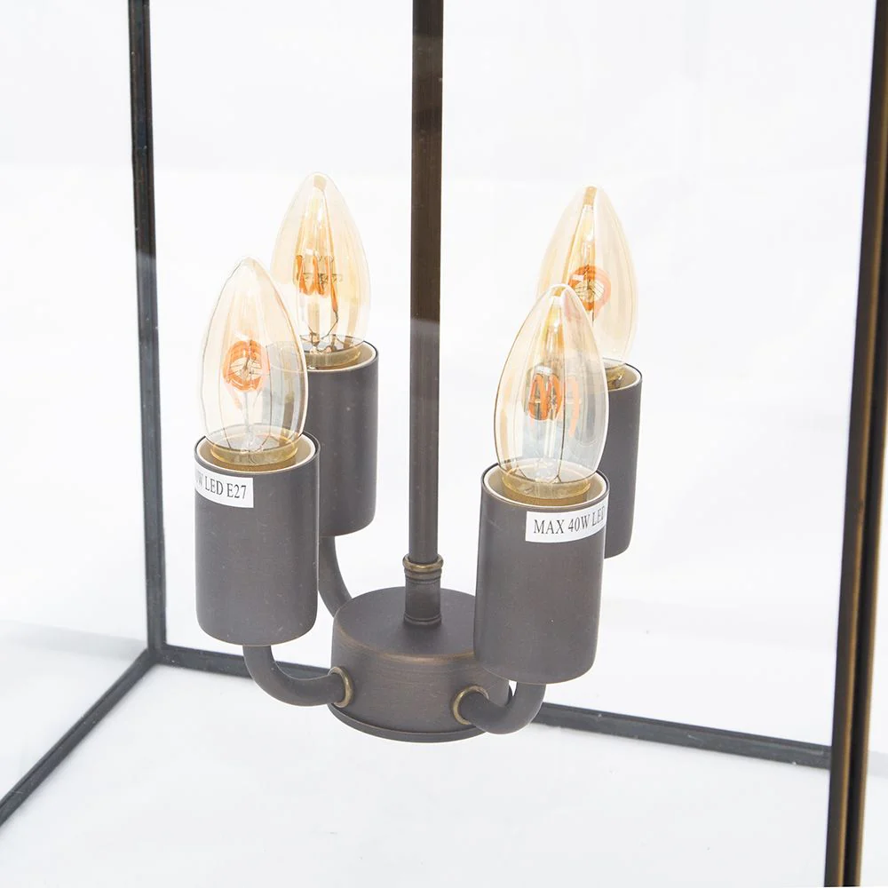 Langdon Lantern Pendant Light Medium Blackened Brass - Image 3