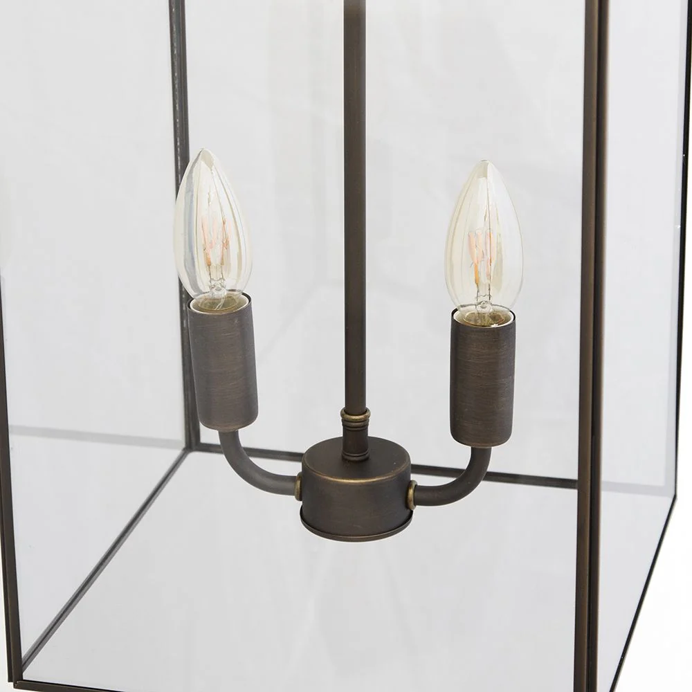 Langdon Lantern Pendant Small Blackened Brass - Image 4