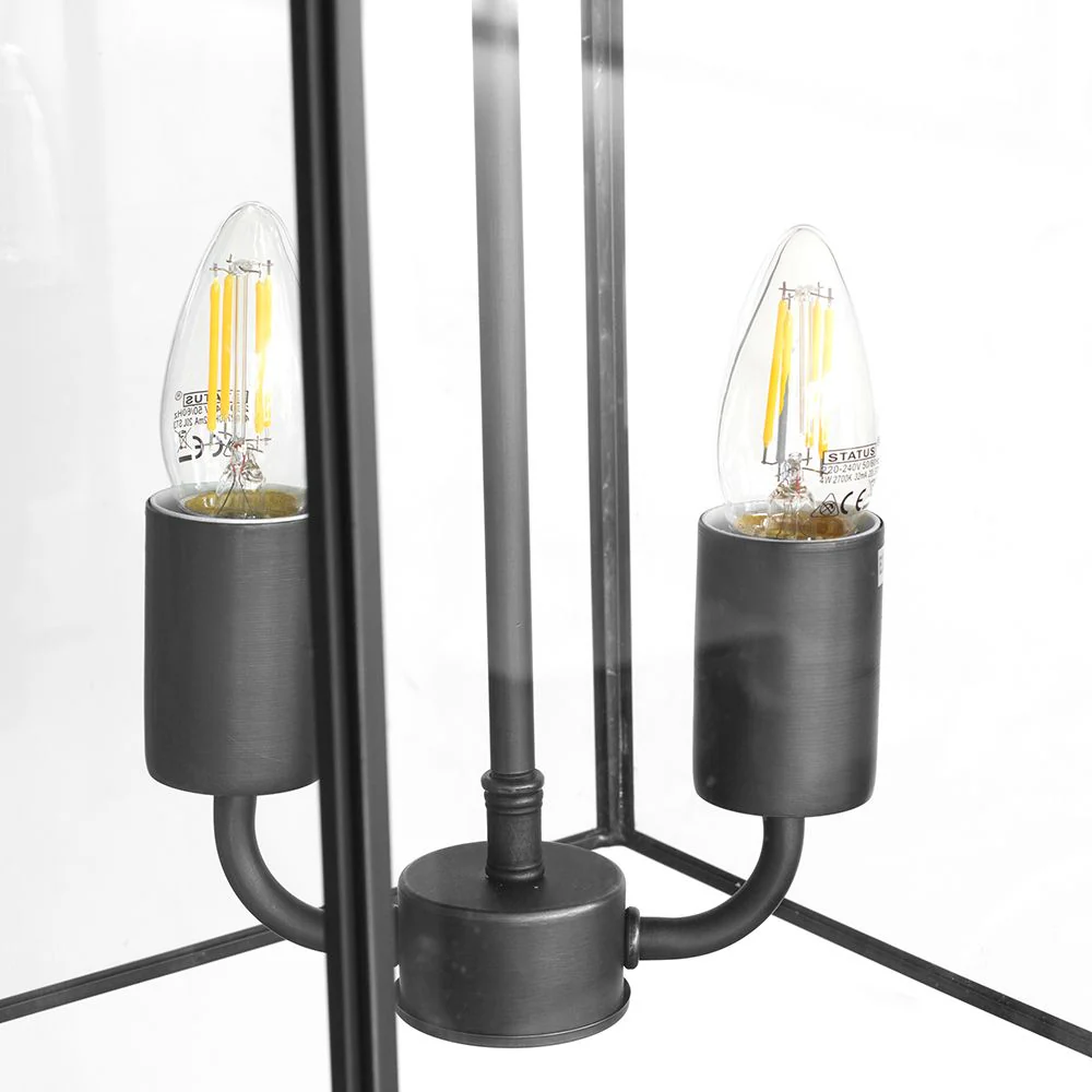 Langdon Lantern Pendant Small Matt Black - Image 6