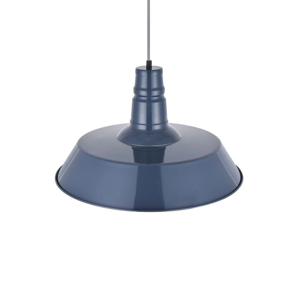 Large Argyll Industrial Pendant Light Leaden Grey Slate - Image 3
