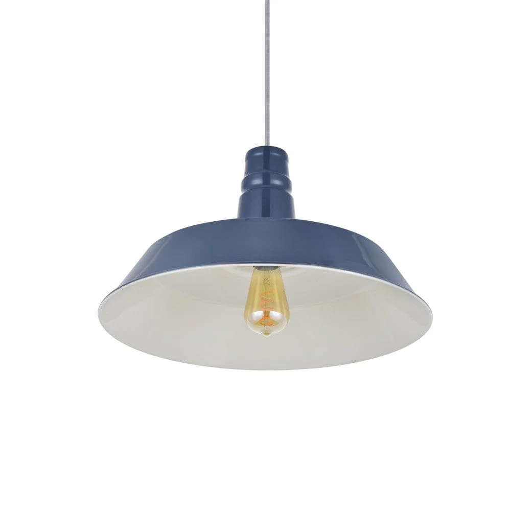 Large Argyll Industrial Pendant Light Leaden Grey Slate - Image 5
