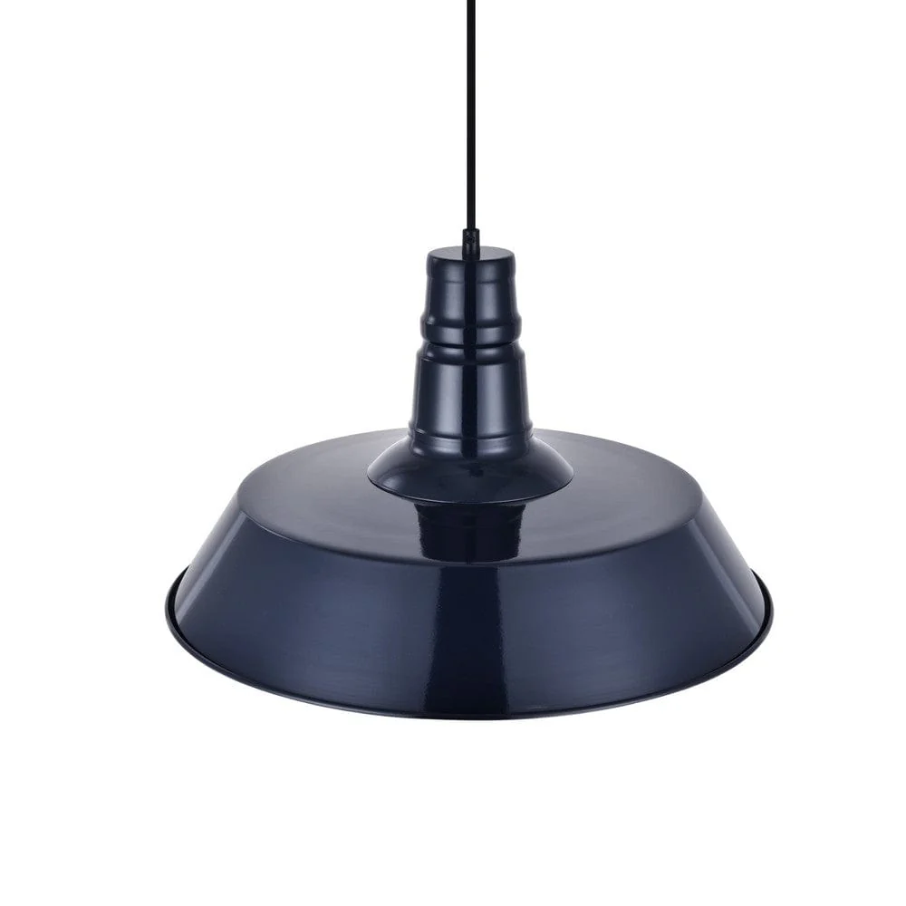 Large Argyll Industrial Pendant Light Squid Ink Navy Blue - Image 3