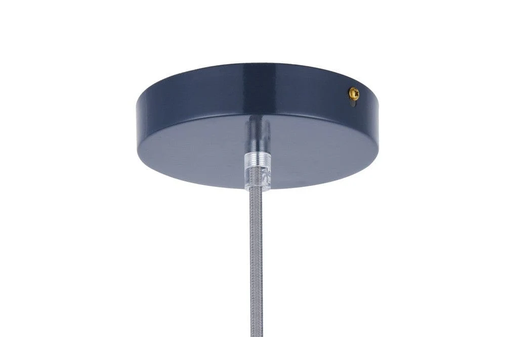 Large Argyll Industrial Pendant Light Squid Ink Navy Blue - Image 6