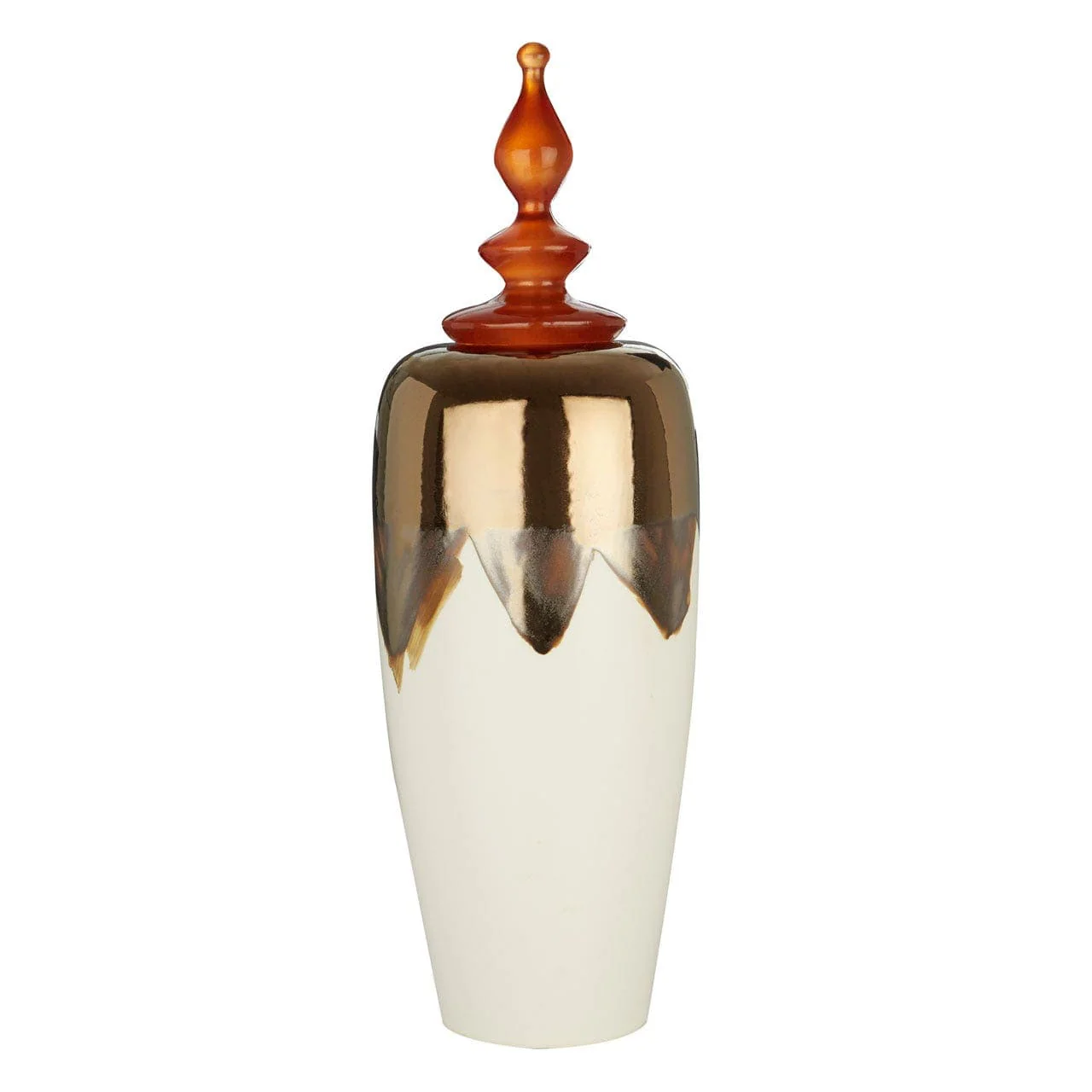 Large Sand And Metal Decorative Jar