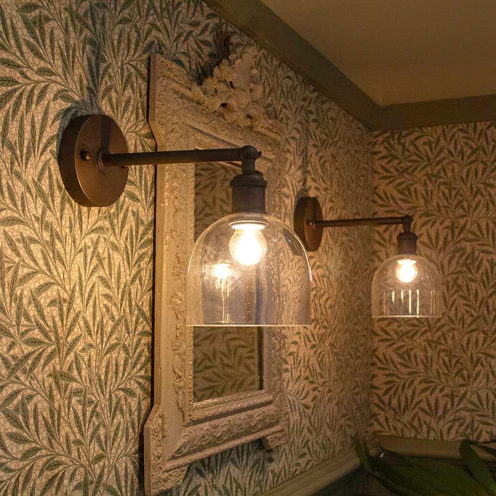 Larkin Clear Glass Wall Light - Bronze - Image 5