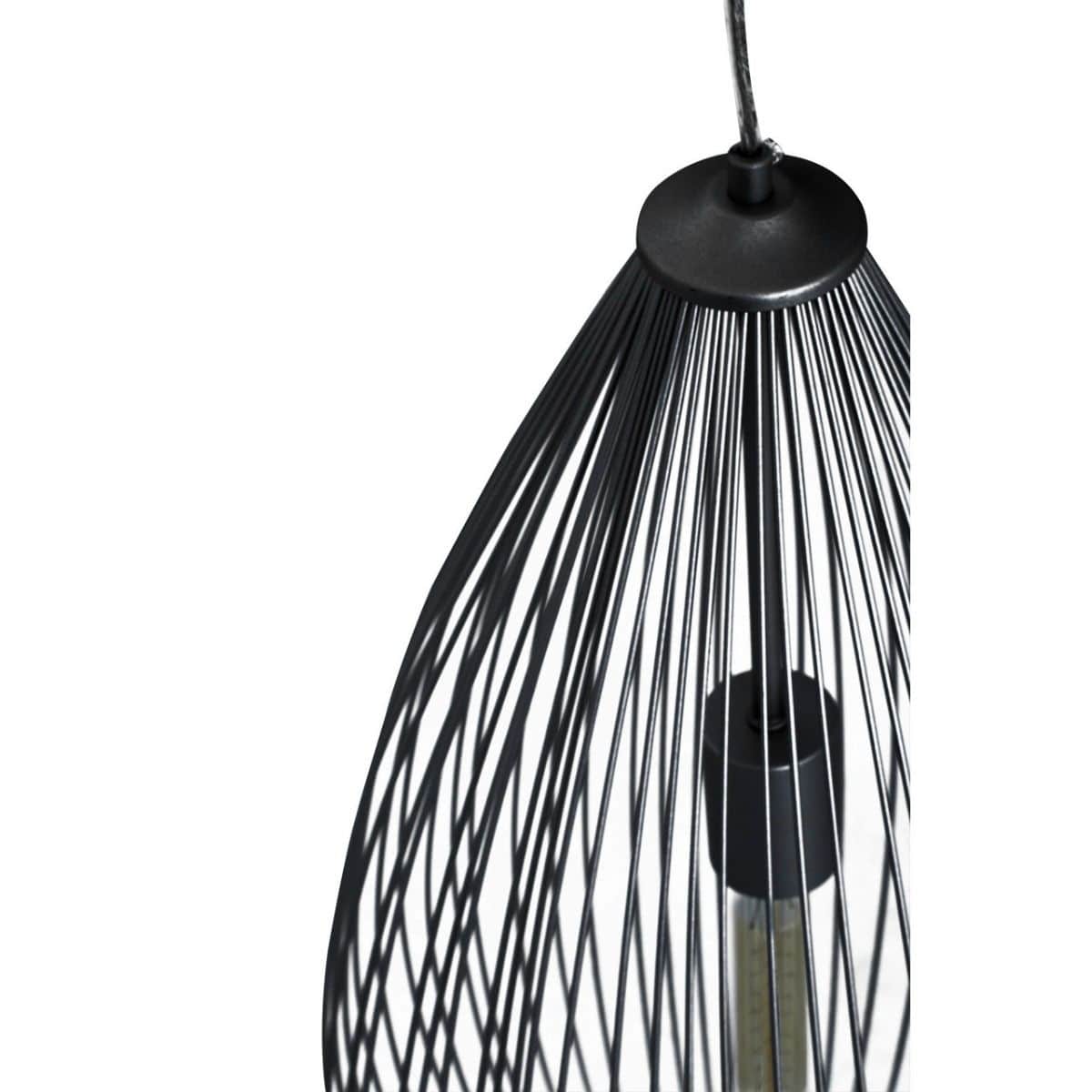 Lavis Teardrop Black Finish Pendant Light - Image 3