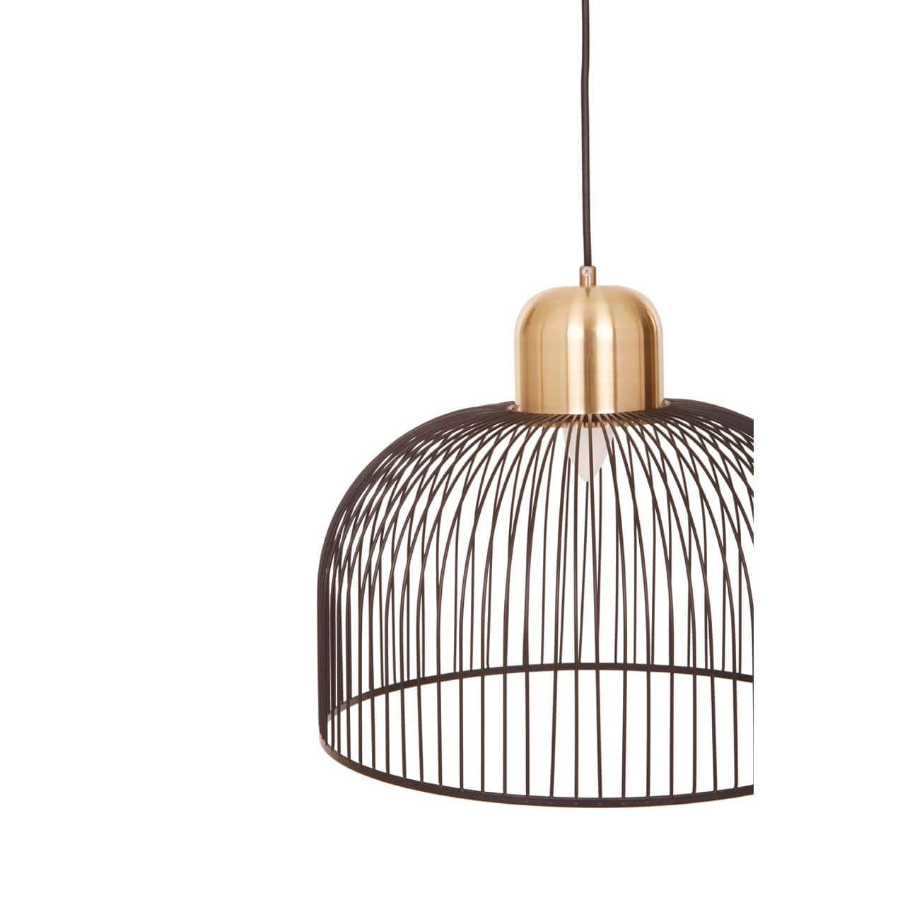 Lenno Black And Antique Brass Pendant Light - Image 2