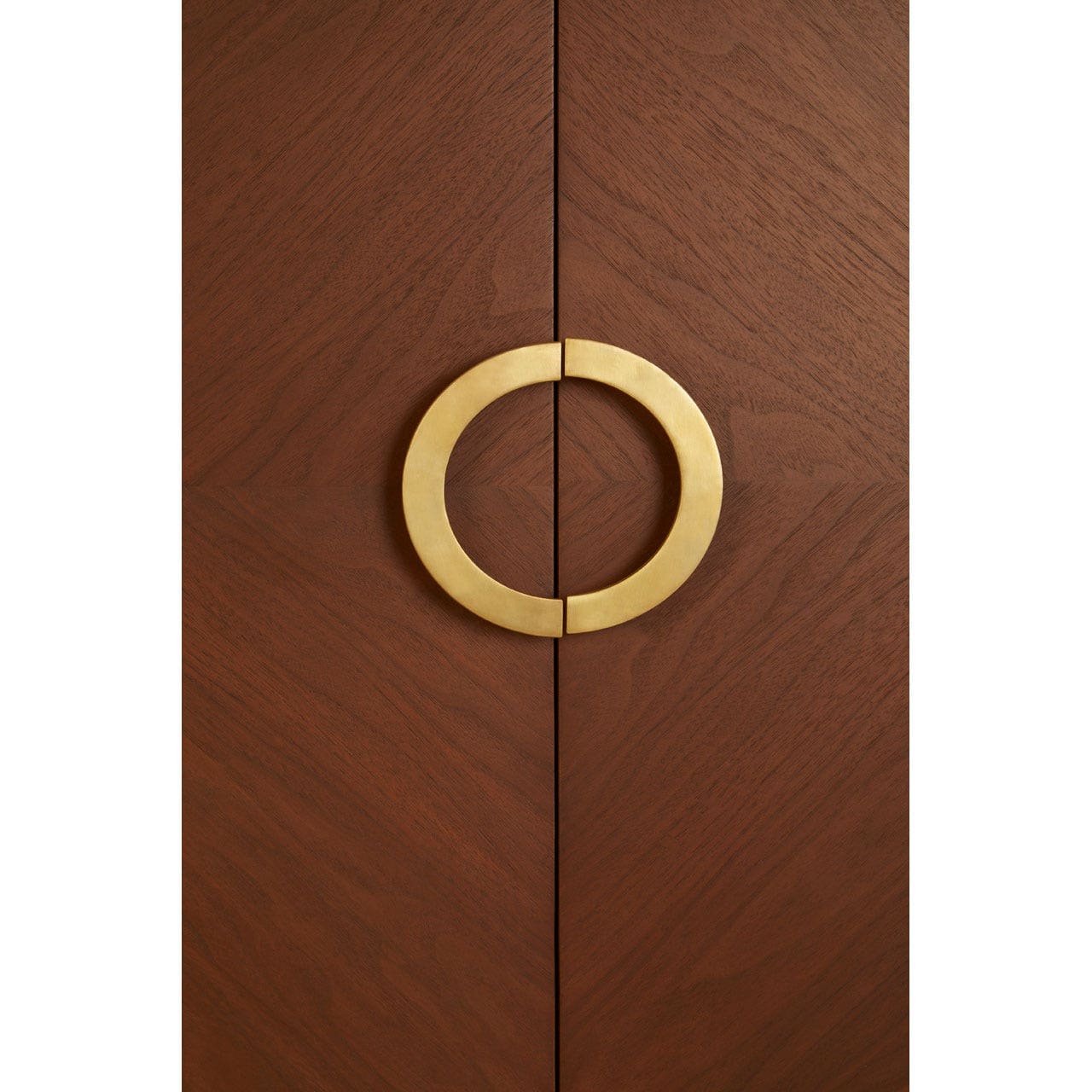 Lino 2 Door Cabinet In Walnut & Brass - Image 2