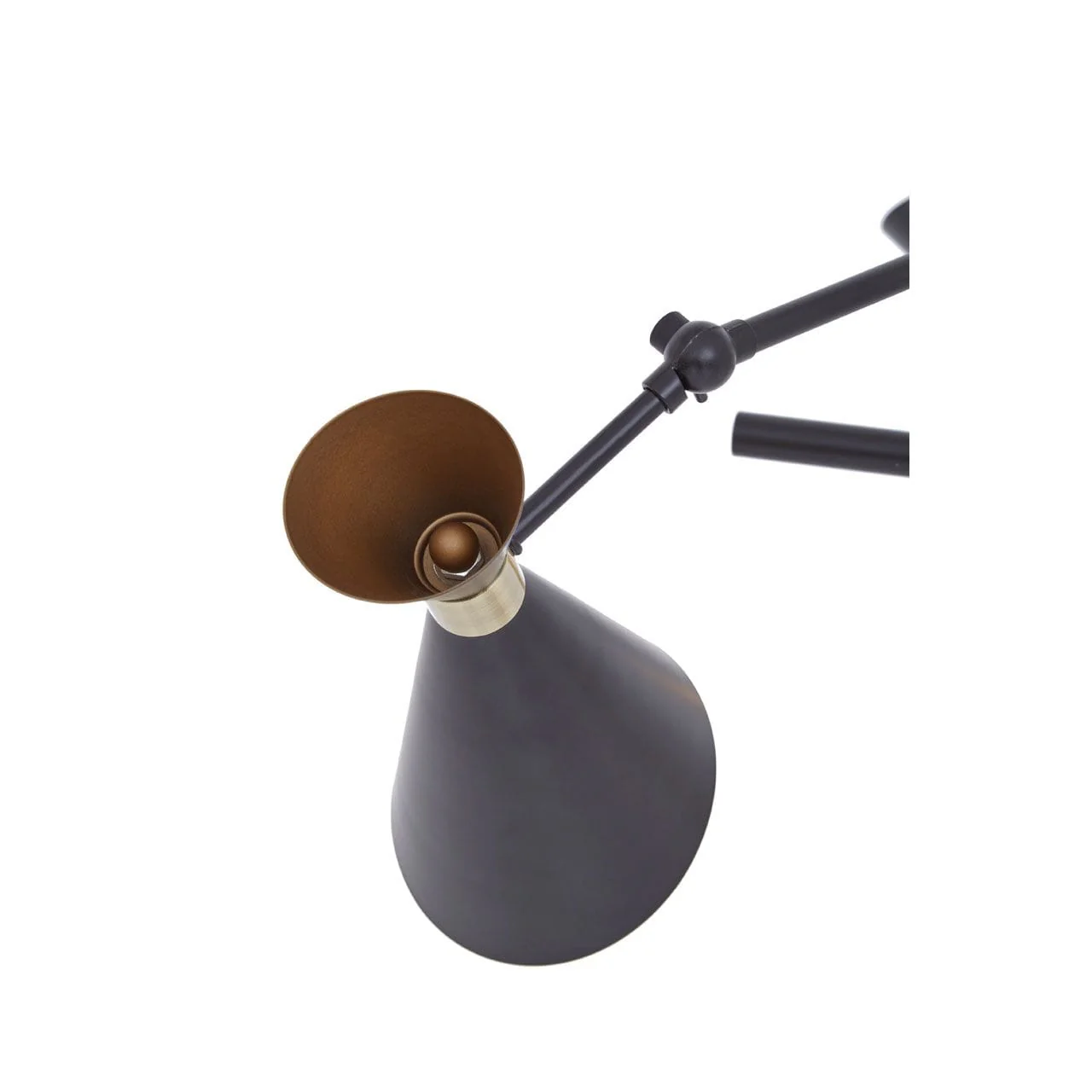 Linox 3 Shade Black And Gold Pendant - Image 4