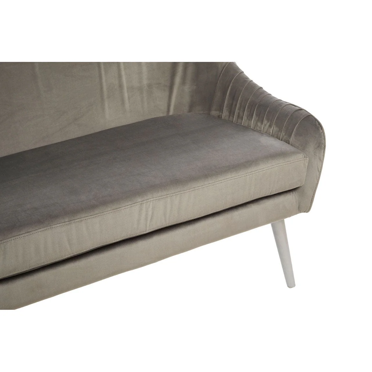 Louxor Grey Velvet Sofa - Image 6
