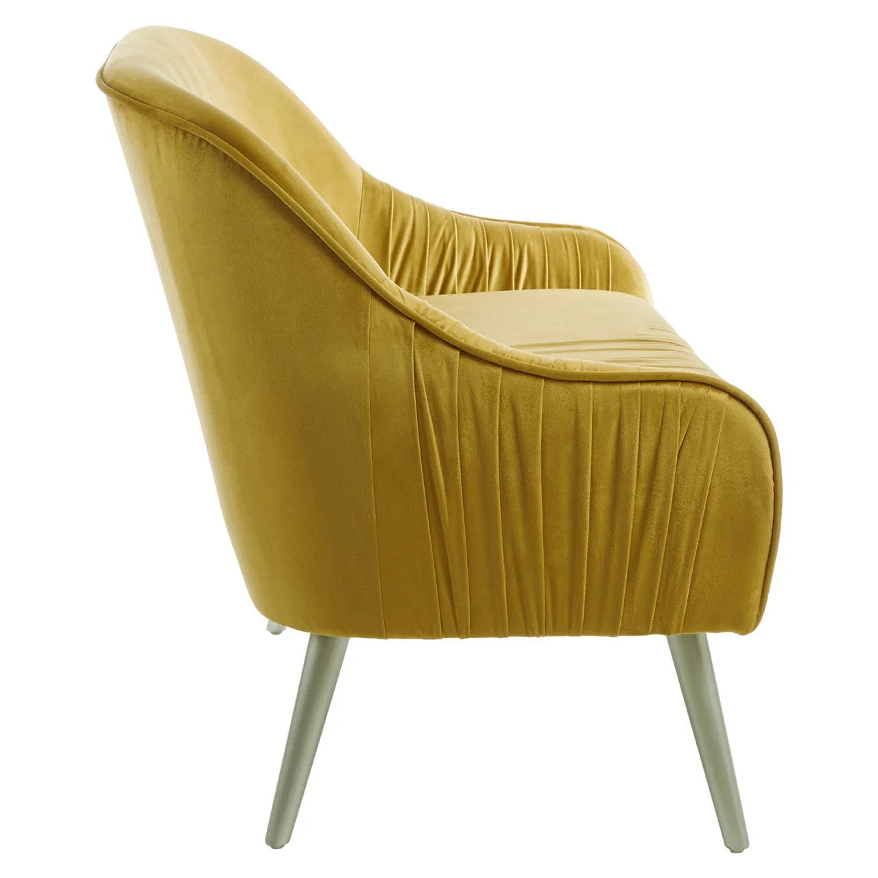 Louxor Mustard Velvet Sofa - Image 4