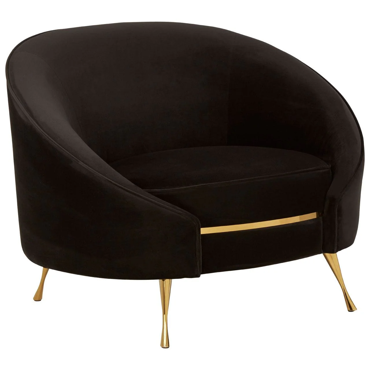 Downton Black Velvet Armchair - Image 4
