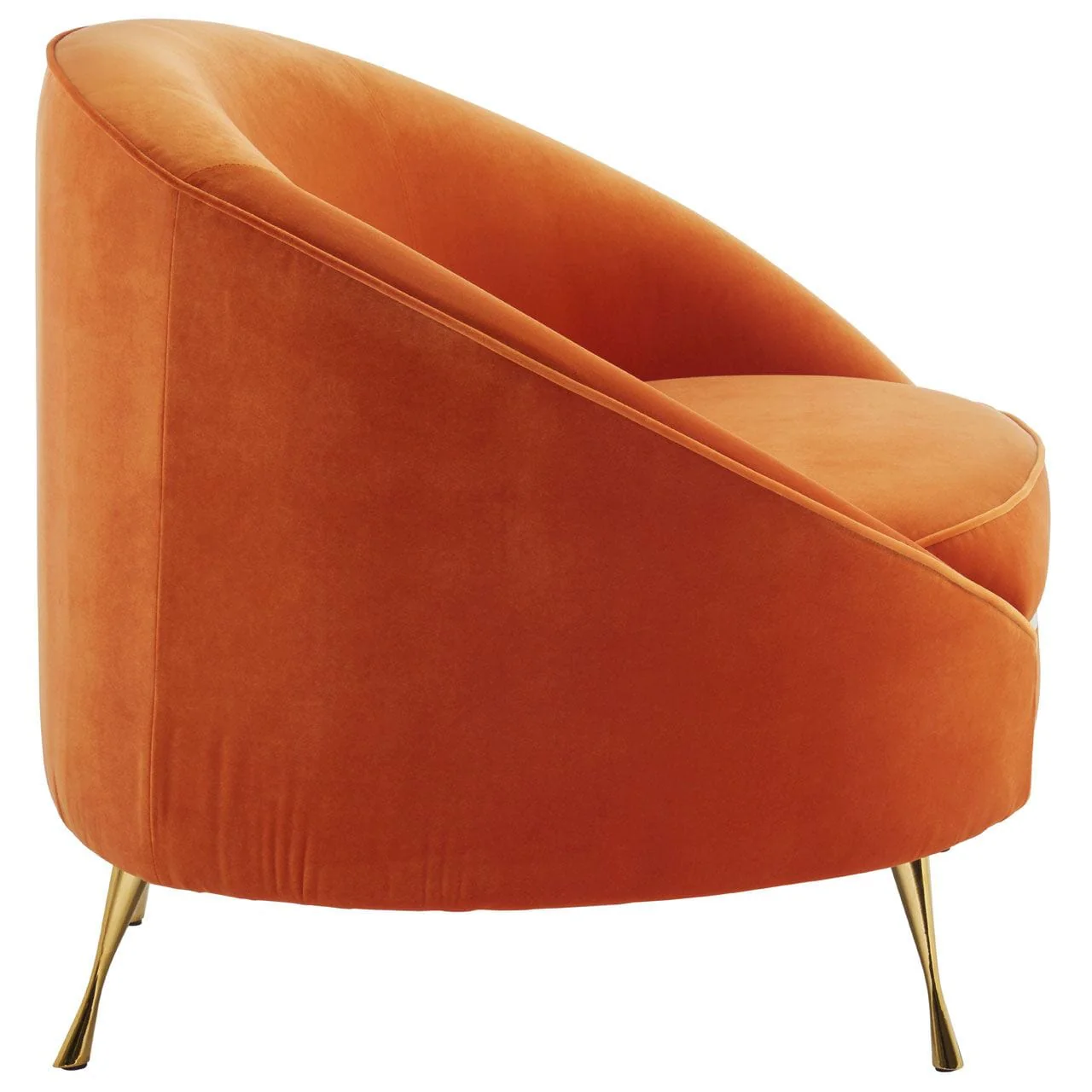 Downton Orange Velvet Armchair - Image 9