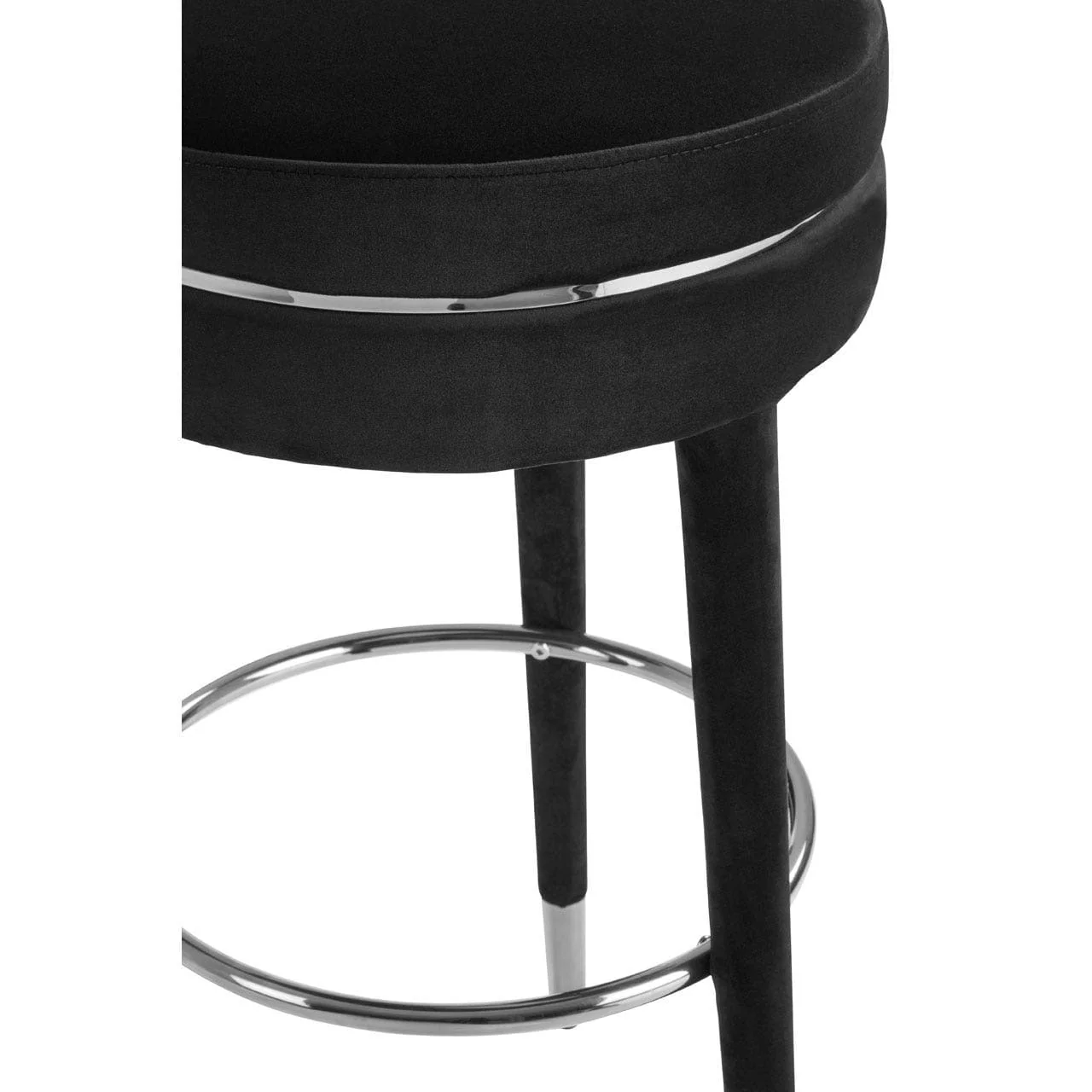 New York Grey Velvet Bar Stool - Image 5
