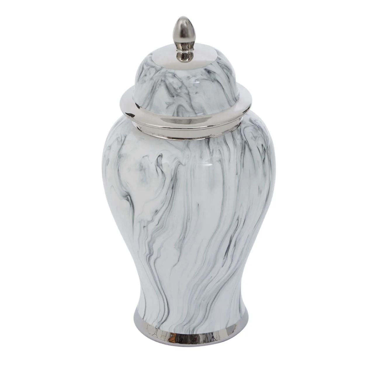 Marmo Marble Effect Large Ceramic Jar - Image 2