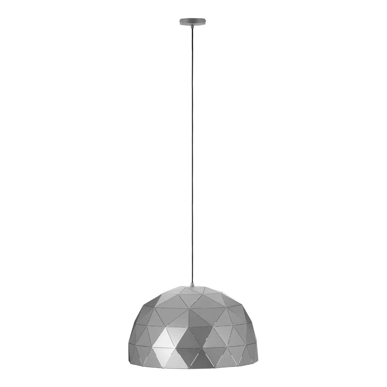 Mateo Large Silver Dome Pendant Light - Image 3