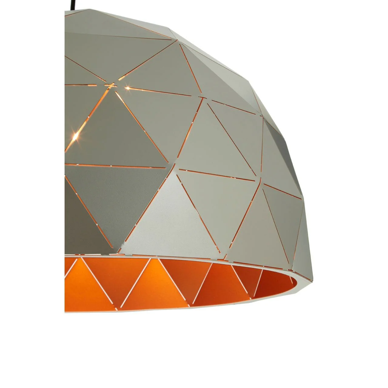Mateo Large Silver Dome Pendant Light - Image 6