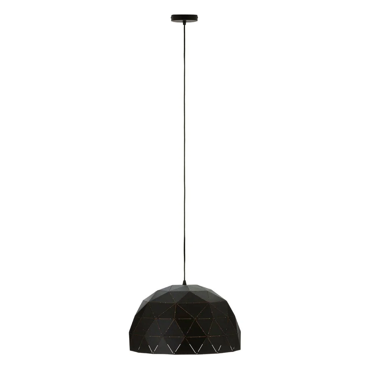 Mateo Medium Black Dome Pendant Light - Image 3