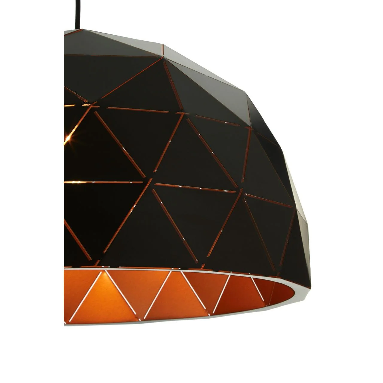 Mateo Medium Black Dome Pendant Light - Image 4