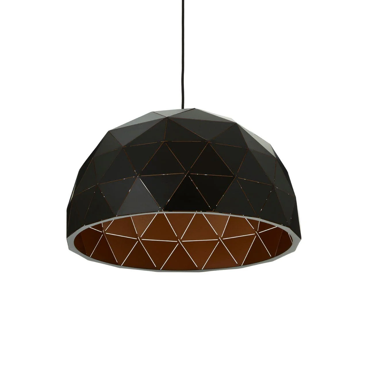 Mateo Medium Black Dome Pendant Light - Image 5
