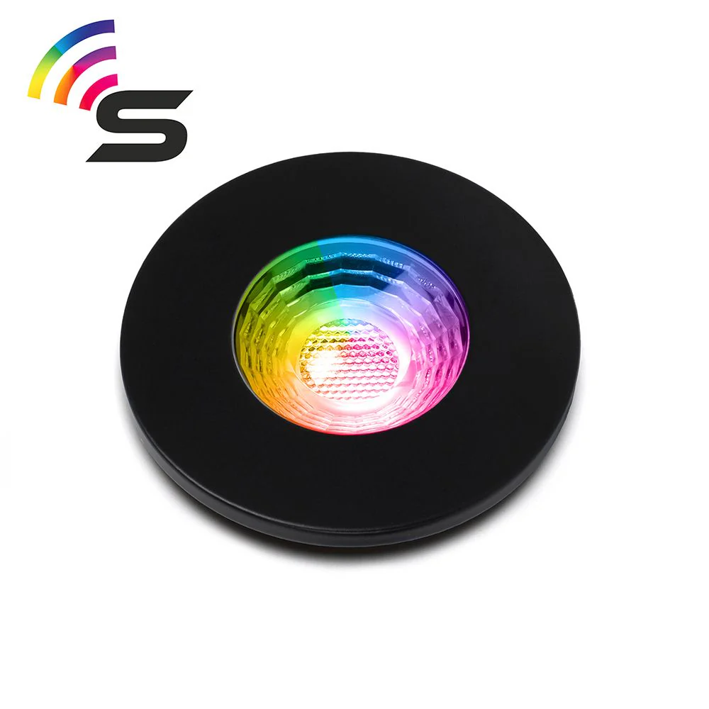 Matt Black Fire Rated Colour Changing Smart LED IP65 Downlight - Image 2
