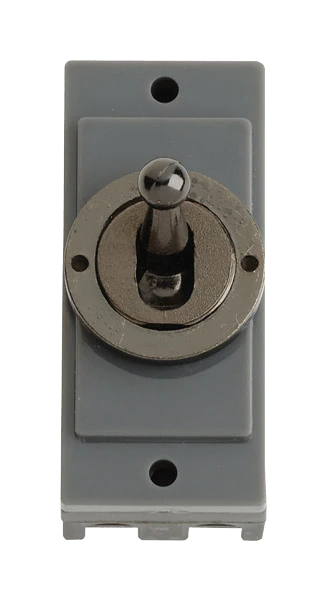 Minigrid 1 Gang Intermediate Toggle Switch - Black Nickel