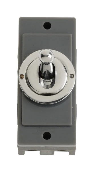 Minigrid 1 Gang Intermediate Toggle Switch - Polished Chrome
