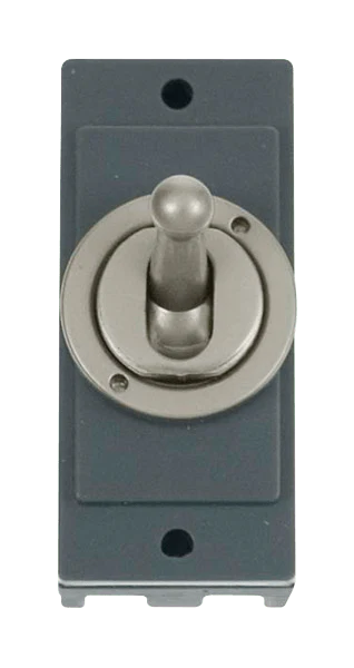 Minigrid 1 Gang Intermediate Toggle Switch - Satin Chrome