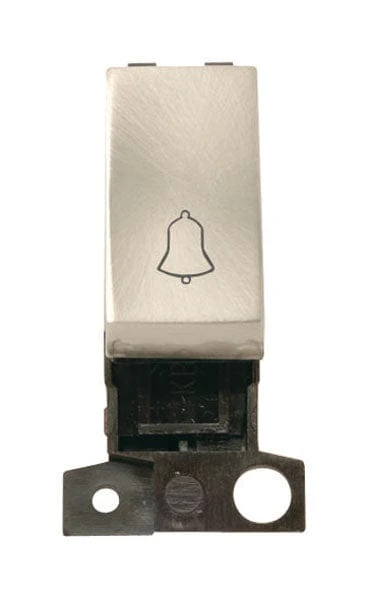 Minigrid Ingot 1 Way Retractive Ingot 10A Switch ‘bell’ - Satin Chrome