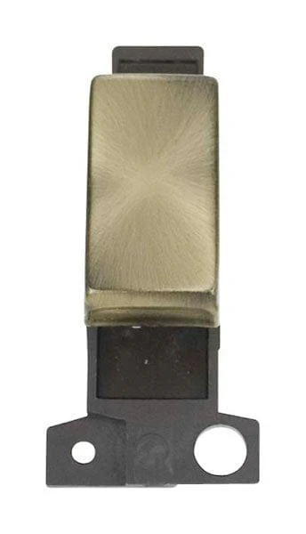 Minigrid Ingot 10A 3 Position Ingot Switch - Antique Brass