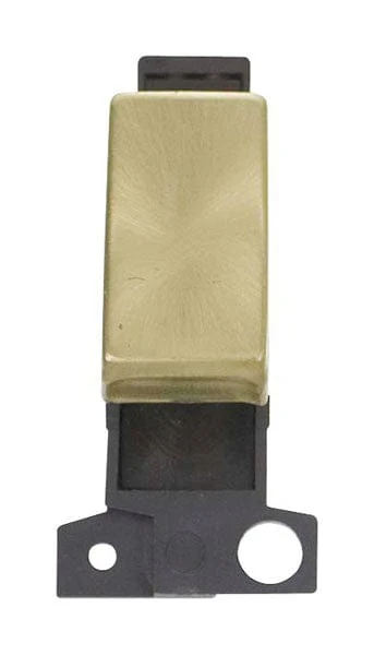 Minigrid Ingot 10A 3 Position Retractive Ingot Switch - Satin Brass