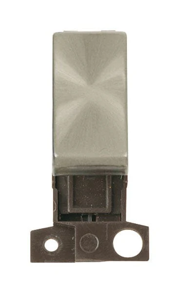 Minigrid Ingot 13A Resistive 10AX DP Switch - Brushed Stainless Steel
