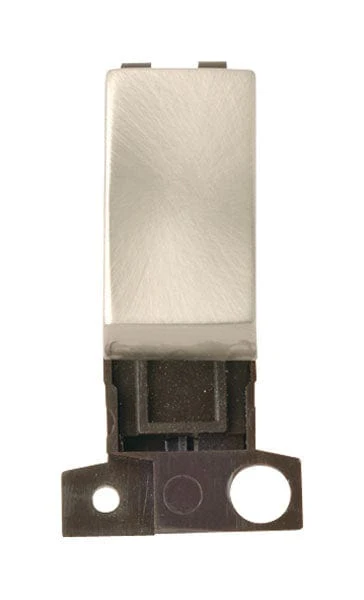 Minigrid Ingot 2 Way Retractive Ingot 10A Switch - Satin Chrome
