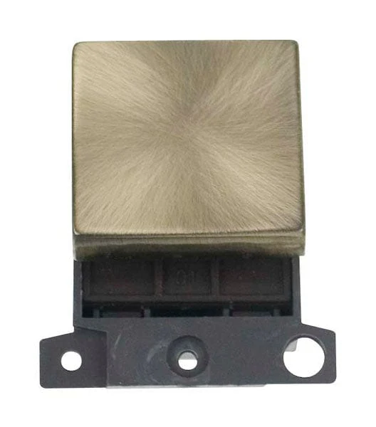 Minigrid Ingot 20A DP Ingot Switch - Antique Brass